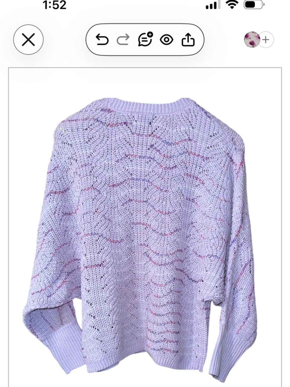Berkeley Jensen Open Knit Three Quarter Sweater - Picture 3 of 3